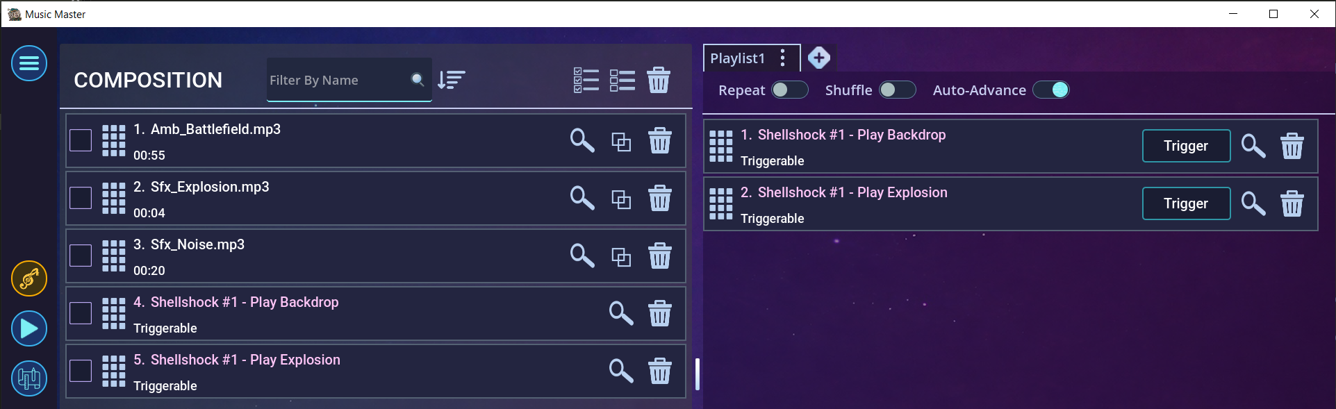 Fig. 2 – Effect in the Composition view.