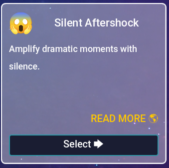 Fig. 1 – Silent Aftershock.