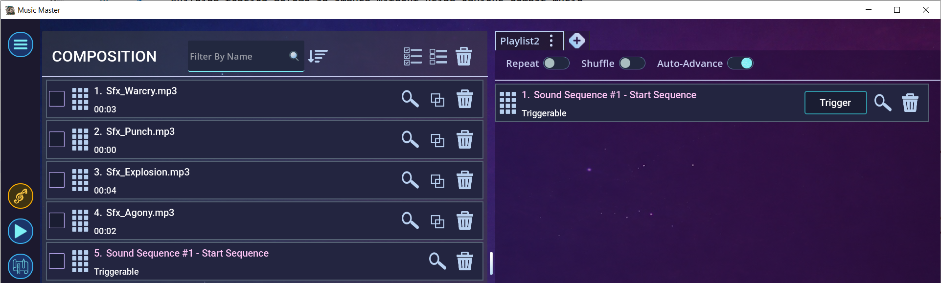 Fig. 2 - Effect in the Composition view.