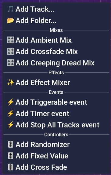 Fig. 1 - Editor menu.