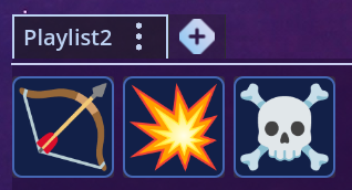 Fig. 2 - Buttons in the sound effects playlist.