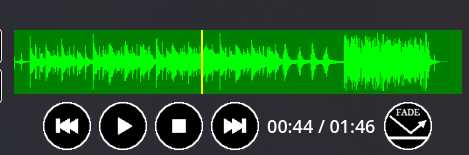 Fig. 6 - Track preview and playback position.