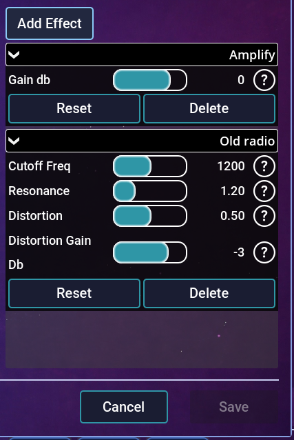 Fig. 4 - Added effects.